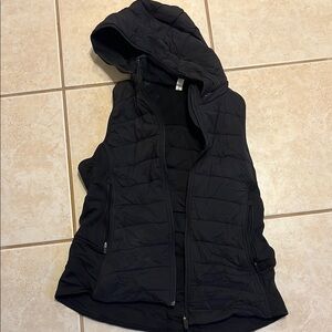 Women's Black down for it all running vest